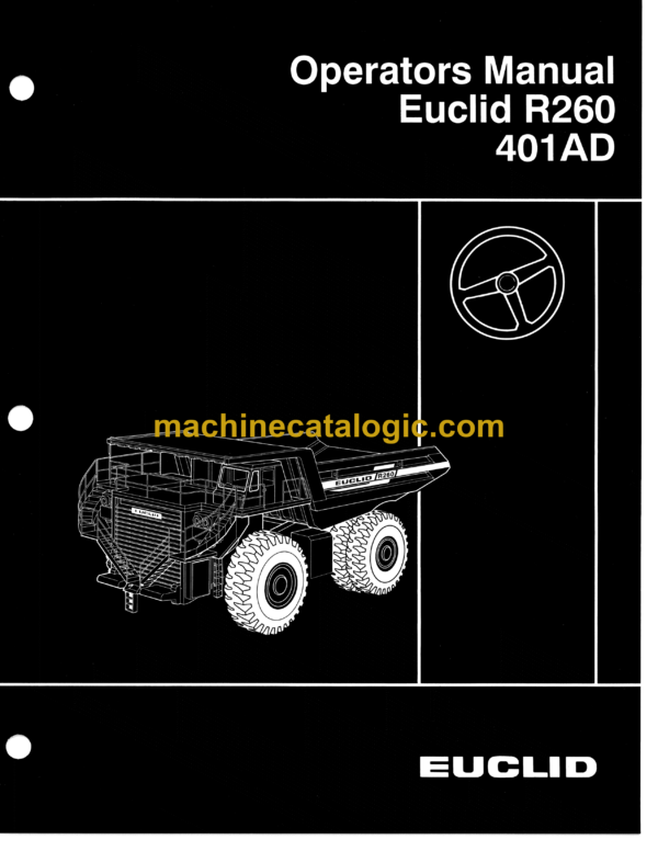 Hitachi R260 401AD Dump Truck Operator's Manual (10140)