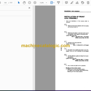 Komatsu WA250-3 Avance Loader Wheel Loader Shop Manual (SEBM005906)