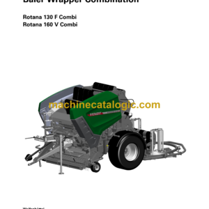 Fendt Rotana 130F Combi, 160V Combi Baler Wrapper Combination Operator's Manual