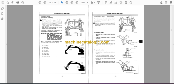 Hitachi EX60-2 Excavator Operator's Manual (EM10K-1-2) - Image 2