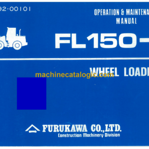 Hitachi Furukawa FL150-1 Wheel Loader Operation & Maintenance Manual (353992-00101, 353992-00102)