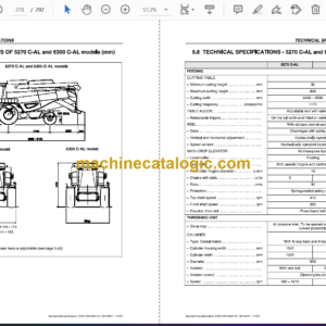 Fendt 5270C, 5270C AL, 6300C, 6300C AL Combines with PowerFlow TABLE Harvesting Operator’s Manual