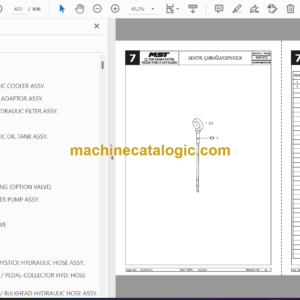 MST 22 Tonne Excavator Spare Parts Catalogue (EN-TR) (X22957101)