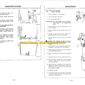 Hitachi EX100-3,EX100M-3 Excavator Operator’s Manual (EM12S-NA1-2, EM12S-NA1-3)