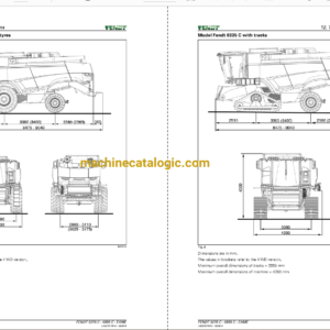 Fendt 5275C, 5275C PL, 5275C PLI, 6335C, 6335C PL Combine Harvesting Operator’s Manual