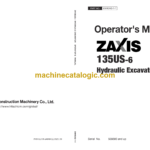 Hitachi ZX135US-6 Hydraulic Excavator Operator's Manual (ENMDAS-1-1)