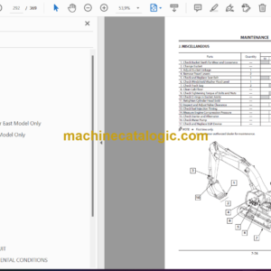 Hitachi ZX470LCH-5G Extendable Truck Frame Operator’s Manual & Parts Catalog (EM1J7-1-2)