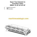 Fendt WWHU 18', 20', 22', 25', 30' PowerFlow Tables Repair Time Schedule