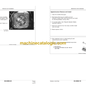 John Deere 35D and 50D Excavator Repair Technical Manual (TM2264)