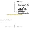 Hitachi ZX190W-6N Wheeled Excavator Operator's Manual (ENMLBH-NA1-1, ENMLBH-NA1-2, ENMLBH-NA1-3)
