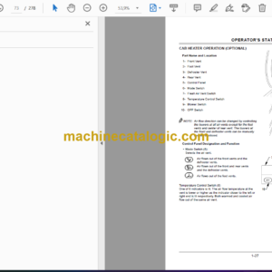 Hitachi ZX75UST Telescopic Crawler Crane Operator’s Manual (EM1CX-1-1, EM1CX-1-2, EM1CX-1-4)