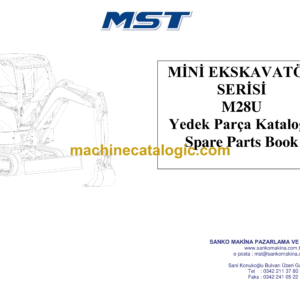 MST M28U Mini Excavator Spare Parts Catalogue (EN-TR)