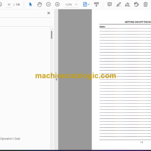 Hitachi ZX1000K-3 Multi-Boom Specification Machine Operator’s Manual (EM1JR-MB2-2)