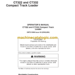 John Deere CT322 and CT332 Compact Track Loader Operator's Manual (OMT215996)