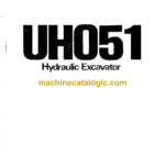 Hitachi UH051 Hydraulic Excavator Operator's Manual (EM155-6-3)