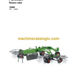 Fendt 10065 Former Rotary Rake Operator's Manual