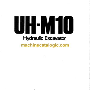 Hitachi UH-M10 Excavator Operator's Manual (EM800-1)