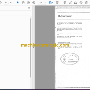 Hitachi UH-M10 Excavator Operator’s Manual (EM800-1)