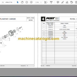 MST 642, 644 Plus Tier 3B Rexroth Backhoe Loader Spare Parts Catalogue (EN-TR)