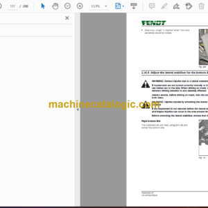 Fendt 1000, 1038, 1042, 1046, 1050 Vario Gen2 Tf4 Operation and Maintenance Manual