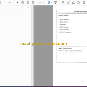 Hitachi EX120-2 Hydraulic Excavator Operator’s Manual (EM12N-1-1, EM12N-1-2, EM12N-1-3)