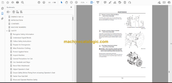 Hitachi ZW80-5B Wheel Loader Operator's Manual (ENMNCH-NA1-4, ENMNCH-NA1-3) - Image 2