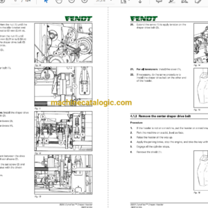 Fendt 9300 DynaFlex Draper Header and 9325, 9339, 9335, 9340, 9345, 9350 Harvesting Workshop Service Manual