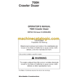 John Deere 700H Crawler Dozer Operator's Manual (OMT201705)