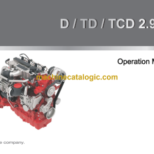 Hitachi D TD TCD 2.9 L4 Operation Manual