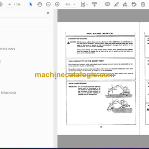 Hitachi EX60UR Excavator Operator’s Manual (EM10C-1-1)