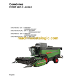 Fendt 5275C - 6335C Combine Harvesting Operator's Manual (327317017)