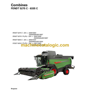 Fendt 5275C - 6335C Combine Harvesting Operator's Manual (327317017)