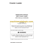 John Deere 605C Crawler Loader Operator's Manual (OMT217598)