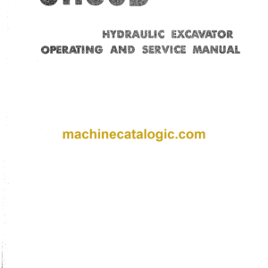 Hitachi UH03D Hydraulic Excavator Operator's and Service Manual (EM152-1-1)