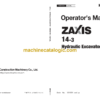 Hitachi ZX14-3 Hydraulic Excavator Operator's Manual (EM1NC-1-1, EM1NC-1-2)