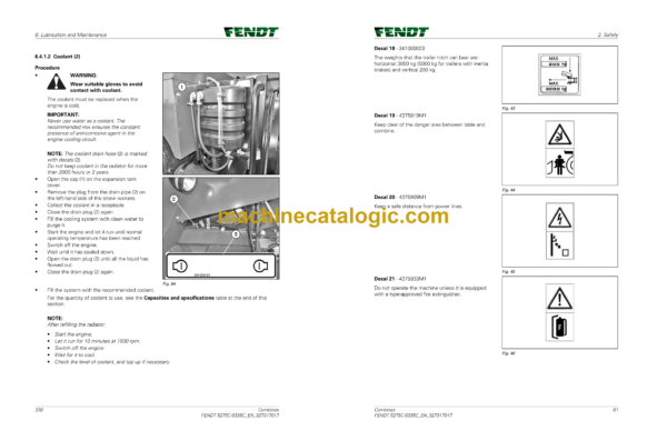 Fendt 5275C - 6335C Combine Harvesting Operator's Manual (327317017) - Image 4