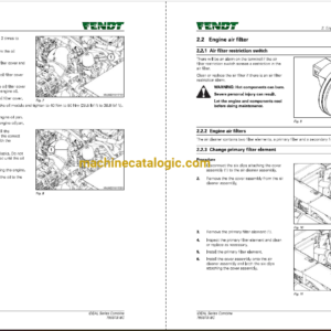 Fendt Ideal Series Combine 7, 7PL, 7T, 8, 8PL, 8T, 9, 9PL, 9T Harvesting Operator’s Manual (79037318C)