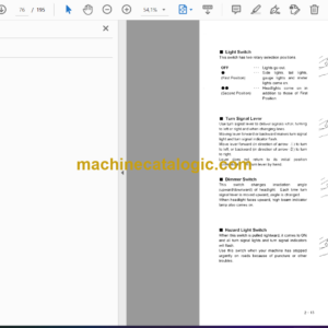 Hitachi LX50-7 Wheel Loader Operator’s Manual (305992-H0100)