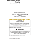 John Deere 250D, 300D Articulated Dump Trucks Operator's Manual (OMT224115