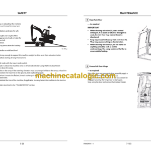 Hitachi ZX75US-7,ZX85USB-7 Hydraulic Excavator Operator’s Manual (ENMDEW-1-1, ENMDEW-1-2, ENMDEW-1-3)