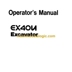 Hitachi EX40U Excavator Operator's Manual (EM1B6-1-1)