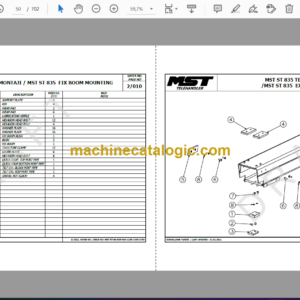 MST Telehandler All Models Spare Parts Catalogue (EN-TR)