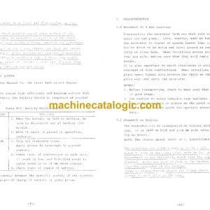 Hitachi UH052M Hydraulic Excavator Operator’s Manual (EM157-2-1, EM157-2-3, EM157-2-4)