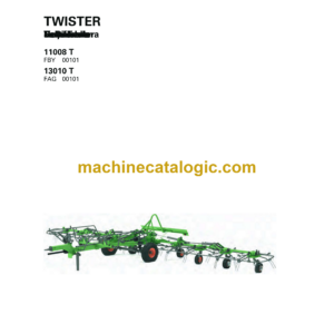 Fendt 11008 T, 13010 T Twister Operator's Manual (FEL1289060401)