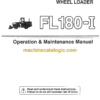 Hitachi FL180-1 Wheel Loader OPERATION & MAINTENANCE MANUAL (354992-00100)