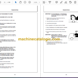 Hitachi EX16-2B, EX17-2B, EX22-2, EX30-2, EX35-2, EX40-2, EX45-2 Excavator Operator’s Manual (H4002903E)