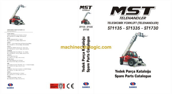 MST ST1135, ST1335, ST1730 Telehandler Spare Parts Catalogue (EN-TR)