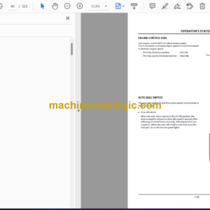 Hitachi ZX135US-3,ZX225USLC-3 Hydraulic Excavator Operator’s Manual (EM1U4-NA2-1, EM1U4-NA2-2)