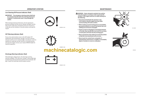 Hitachi ZW140-5B, ZW140PL-5B, ZW150-5B, ZW150PL-5B Wheel Loader Operator's Manual (ENMNDF-2-1, ENMNDF-2-2, ENMNDF-2-3, ENMNDF-2-5) - Image 3