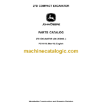 John Deere 27D Compact Excavator Parts Catalog (PC10115)